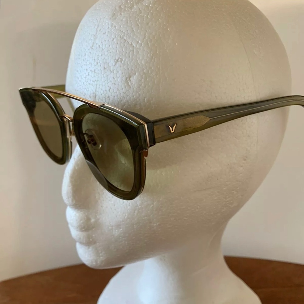 Tilda Swinton X Gentle Monster Green Sunglasses